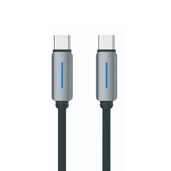 LOGILINK TYPE C TO TYPE C NYLON FAST CHARGING DATA CABLE WITH LIGH1M (1 YEAR WARRANTY)