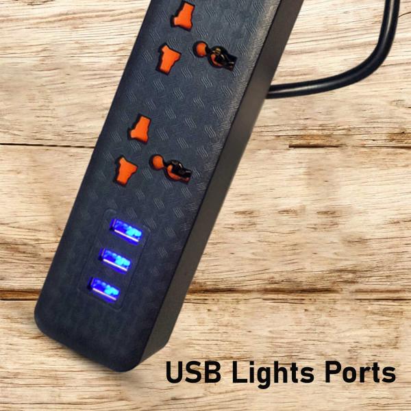 403puc Speed-X Premium Portable Power Strip 4socket+2usb+1type-C Port - Image 2