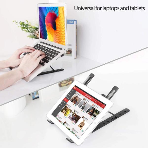 Speed-x 18 INCH LAPTOP STAND CREATIVE FOLDING STORAGE BRACKET BLACK - Image 2