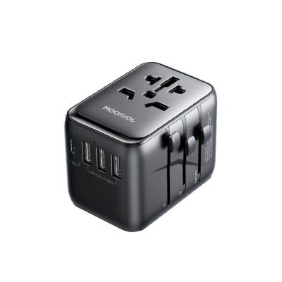 JR-TCW01 17W 4-PORT UNIVERSAL TRAVEL ADAPTER BLACK - Image 5