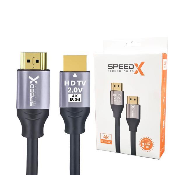 SPEED-X 2.0V HDMI PREMIUM CABLE ULTRA HD 4K 1.5M (FULL LENGTH) - Image 2