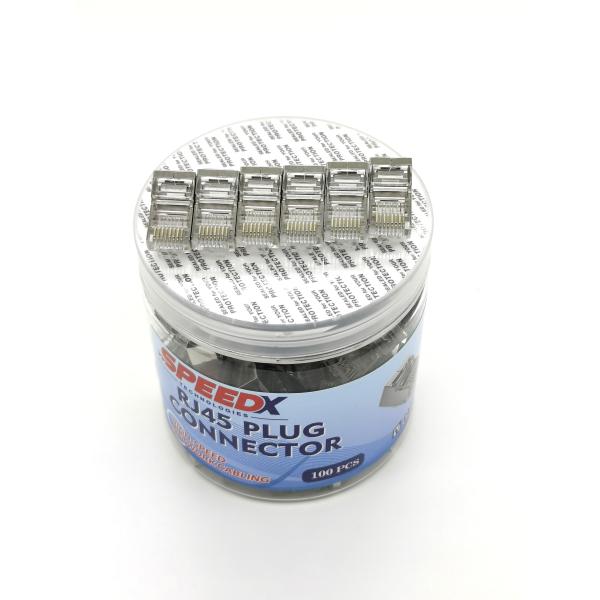 SPEEDX CAT6 RJ45 (FU) FTP/STP CONNECTOR 100PCS (BOTTLE PACK) - Image 2