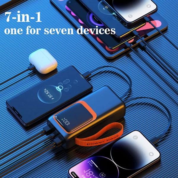 ASPOR A350 22.5W 50000MAH FAST CHARGING TYPE-C MICRO IOS 7 OUTPUT WITH BUILT-IN FLASHLIGHT POWER BANK - Image 2
