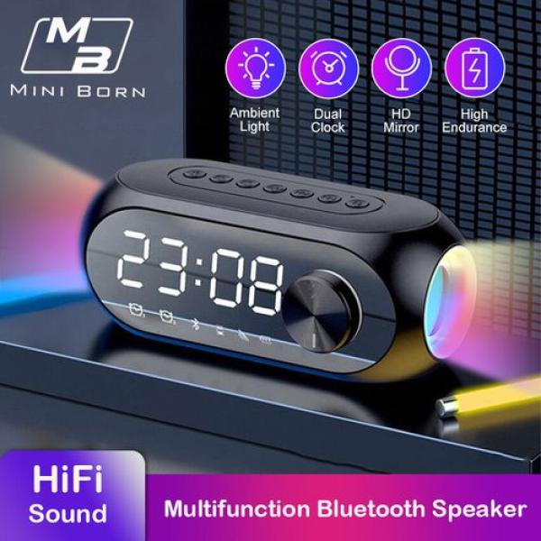 KISONLI LP-2S RGB SPEAKER ALARM CLOCK BLUETOOTH 5.0 TF-CARD FOR MOBILE - Image 3