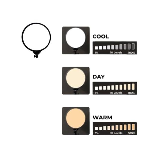 NEEPHO 33CM LED SOFT RING LIGHT WITH 360 ROTATING PAN TILT - Image 3