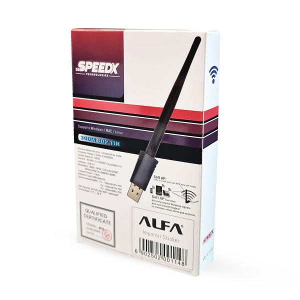 SPEEDX ALFA W114 3DBI RTL8188FTV-VC ANTENNA WIFI USB ADAPTER 300MBPS - Image 3