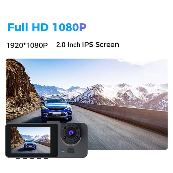 Y15 3-CHANNELS WIFI DASH CAM 1080P HD NIGHT VISION REVERSE CAMERA WITH PARKING MONITOR - Image 3