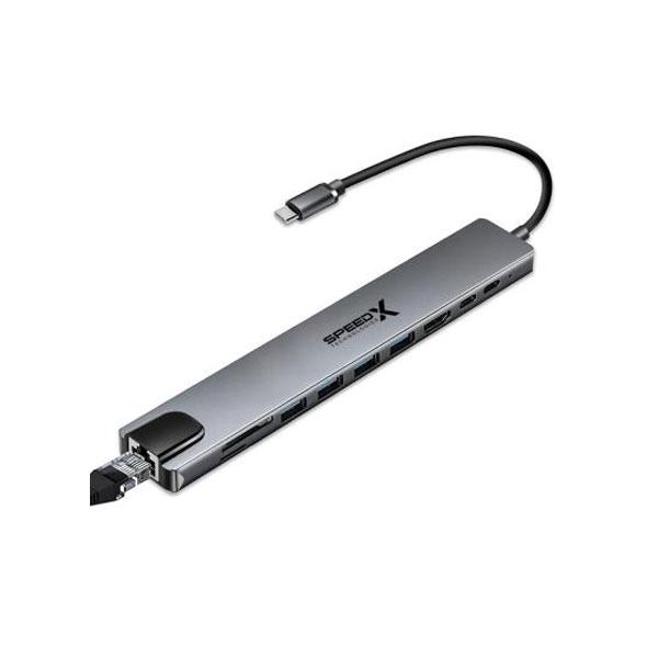 SPEED-X (SP-TC1001) 10 in 1 MULTI PORT Type C HDMI 4K CONVERTER Good IC Big Packing