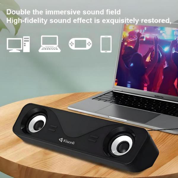 KISONLI I-610 USB HOME THEATER SYSTEM SOUNDBAR SPEAKER FOR PC OR LAPTOP - Image 4