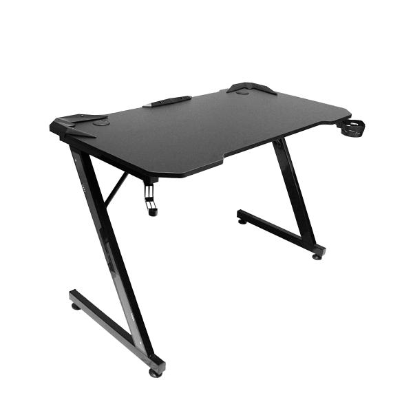 XTRIKE ME DK-02 ERGONOMIC COMPUTER DESK WITH HEADPHONE HOOK AND CUP HOLDER Z-SHAPED LEGS BLACK - Image 4