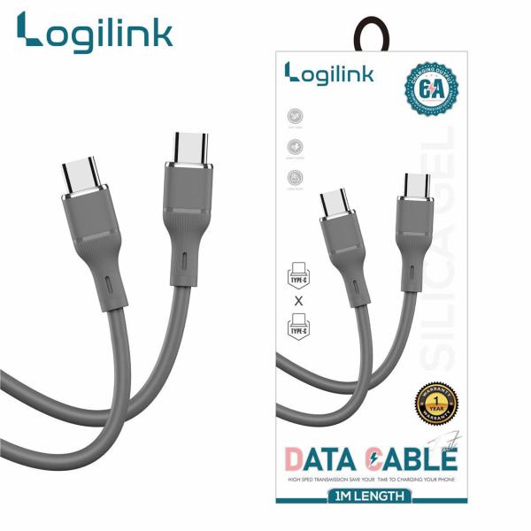 Logilink Type C To Type C Silicone Fast Charging Data Cable 1m (1 Year Warranty) Grey - Image 4