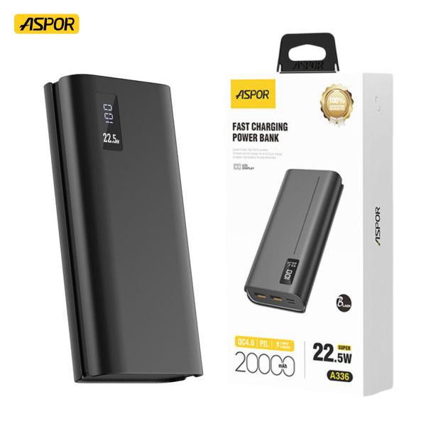 ASPOR A336 POWER BANK 20000MAH 22.5W HIGH CAPACITY WITH LED DISPLAY FAST CHARGING - Image 4