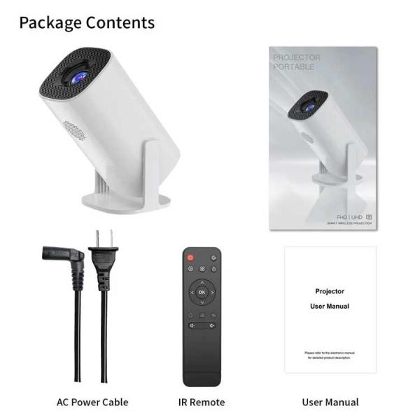 P30 1080P (150 ANSI) MINI 4K Android 11.0 DUAL WIFI AND BLUETOOTH 1GB+8GB PORTABLE PROJECTOR FOR HOME - Image 4