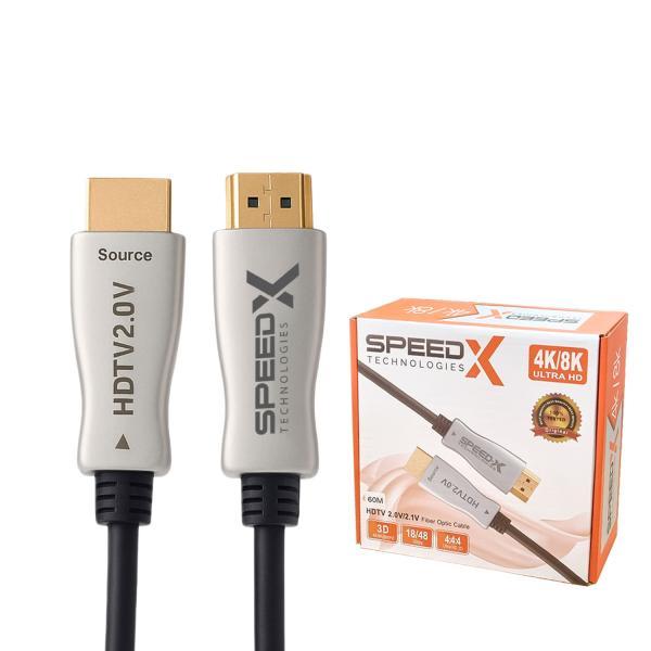 SPEED-X 60M FIBER HDMI CABLE 2.0/2.1 AOC(ACTIVE OPTICAL CABLE) 30AWG COPPER SUPPORT 4K 8K UHD (FULL LENGTH) - Image 4