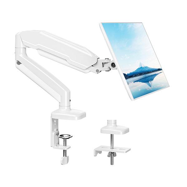 XTRIEK-ME HT-20 HEAVY DUTY ADJUSTABLE DESK MOUNT SINGLE MONITOR ARM WHITE - Image 4