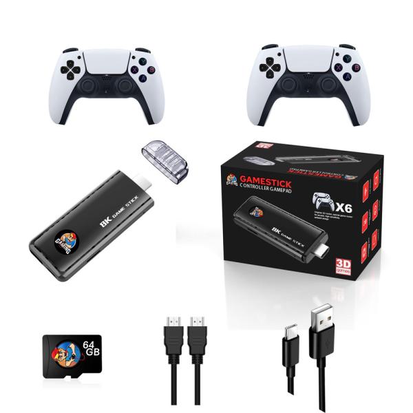 X6 64GB CLASSIC 8K HD TV 40000+ GAMES WITH CONSOLE WIRELESS 2.4G GAMES STICK - Image 4