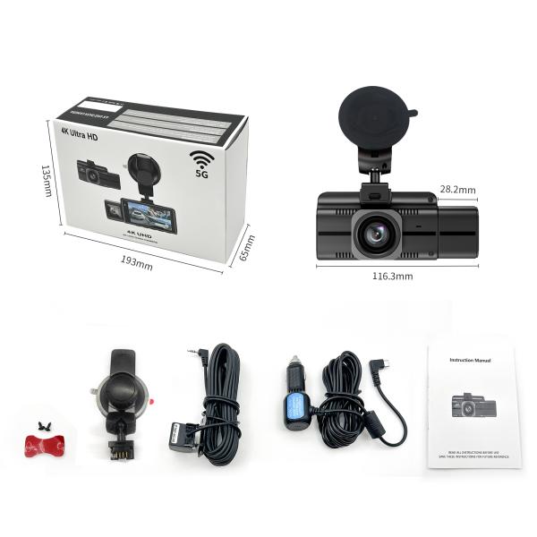 F6 3-CHANNELS WIFI 4K ULTRA HD DASHCAM 5G WIFI6 WITH GPS COMPATIBILITY - Image 4