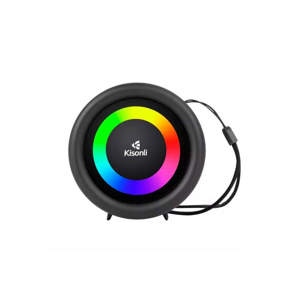 KISONLI S16 TWS DJ POWERED PORTABLE MINI FM RADIO SPEAKER WITH SOFT CORD HANDLE