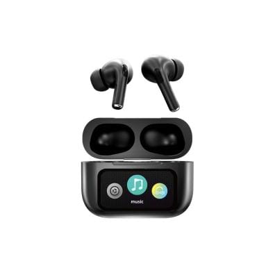 A9 PRO APP ANC/ENC DISPLAY TOUCH CONTROL BT 5.4 Wireless EARBUDS WITH ZWSVIBE APP BLACK - Image 5