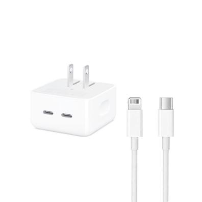 IPHONE 14 Pro 2 Pin (US PIN) 50W USB-C+C POWER Adapter With USB-C TO LIGHTINING CABLE - Image 5