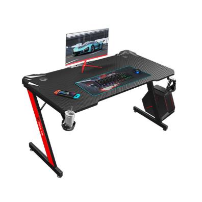 XTRIKE ME DK-02 ERGONOMIC COMPUTER DESK WITH HEADPHONE HOOK AND CUP HOLDER Z-SHAPED LEGS BLACK - Image 5