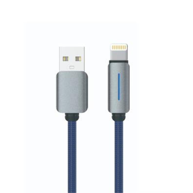 Logilink Usb To Lightning Nylon Fast Charging Data Cable With Light 1m (1 Year Warranty) Blue - Image 3