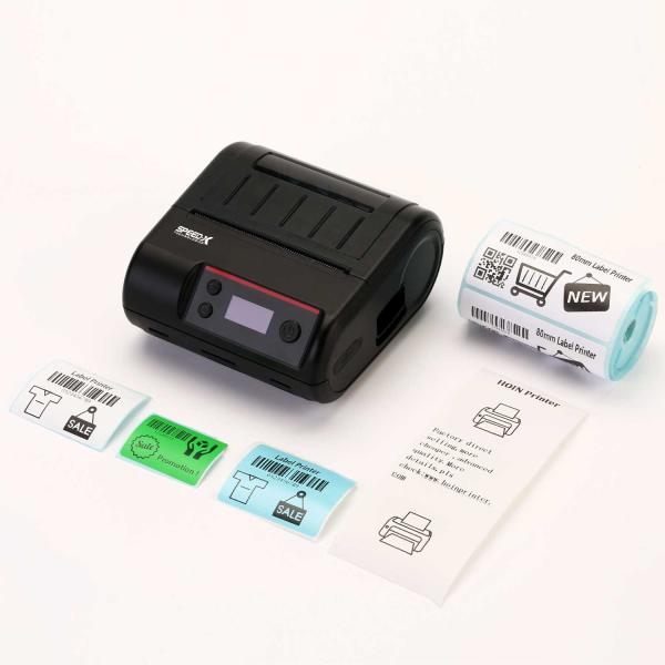 SPEED-X SP-L610BT PORTABLE THERMAL PRINTER LABEL & RECEIPT 2 IN 1 80MM WITH USB+BLUETOOTH INTERFACE - Image 4