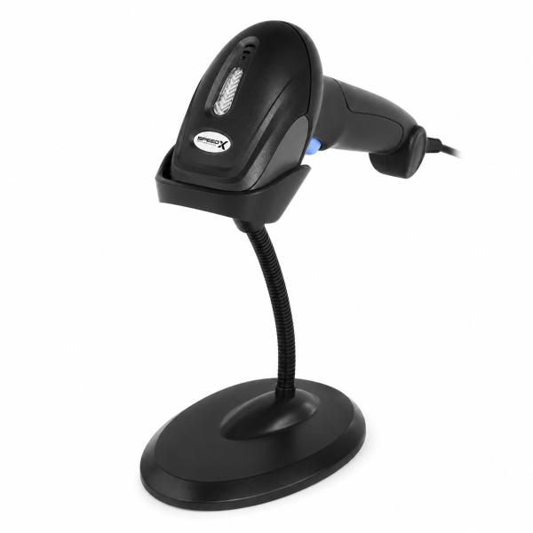 SPEED-X SP-8600 2D WIRE CMOS HANDHELD BARCODE SCANNER WITH STAND - Image 2