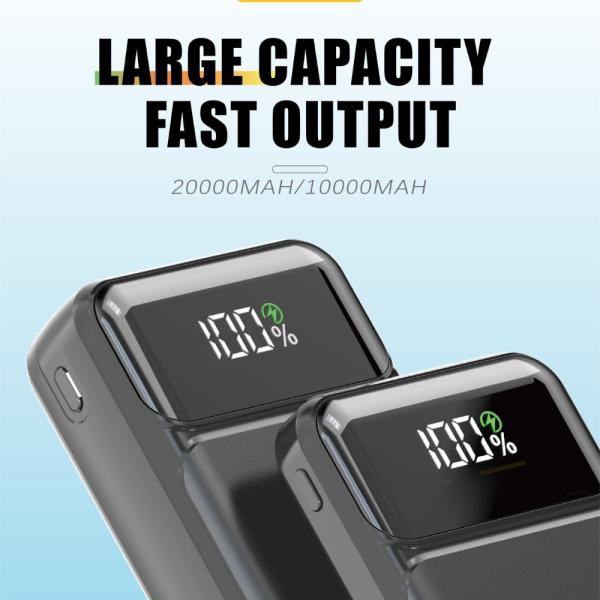 ASPOR A316 20000MAH 22.5W HIGH SPEED BUILT IN CABLE FAST CHARGING POWER BANK BLACK - Image 3