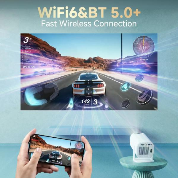 SMART PROJECTOR P30 PRO 1080p (180 Ansi) Mini 4k Android 14.0 Dual Wifi 6.0 And Bluetooth 1gb+8gb - Image 3