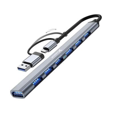 Speed-x 7 Port 2 In 1 Usb 3.0 Ultra Slim Portable Hub Aluminum Alloy - Image 4