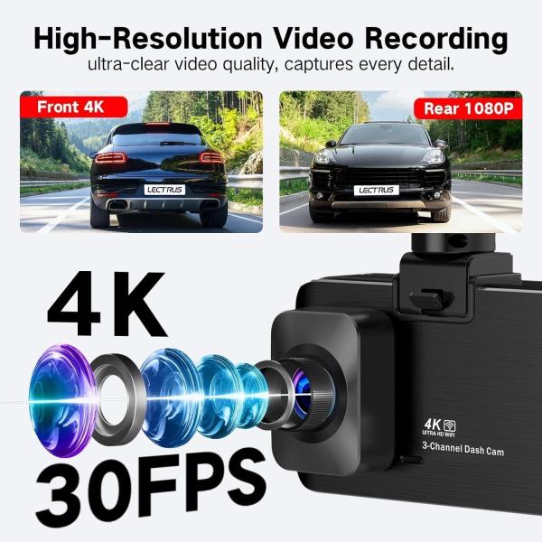 K02 PRO WIFI 4K ULTRA HD DASHCAM 5G WIFI6 WITH GPS COMPATIBILITY - Image 4