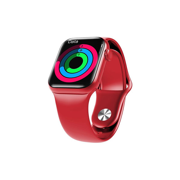 HW12 Smart Watch 40mm Full Screen With Rotating Key Heart Rate Monitor Fitness Tracker BT Make Calls WITH Wearfit Pro App Red