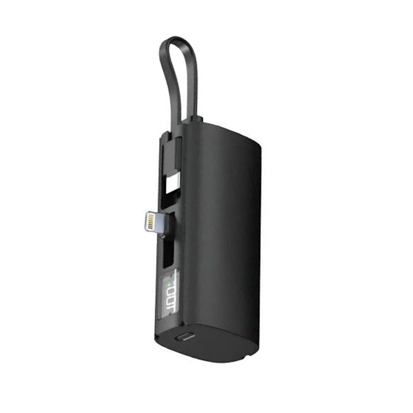 Aspor A351 2IN1 IPHONE & TYPE-C Flexible Portable Mini 5000mAh Power Bank