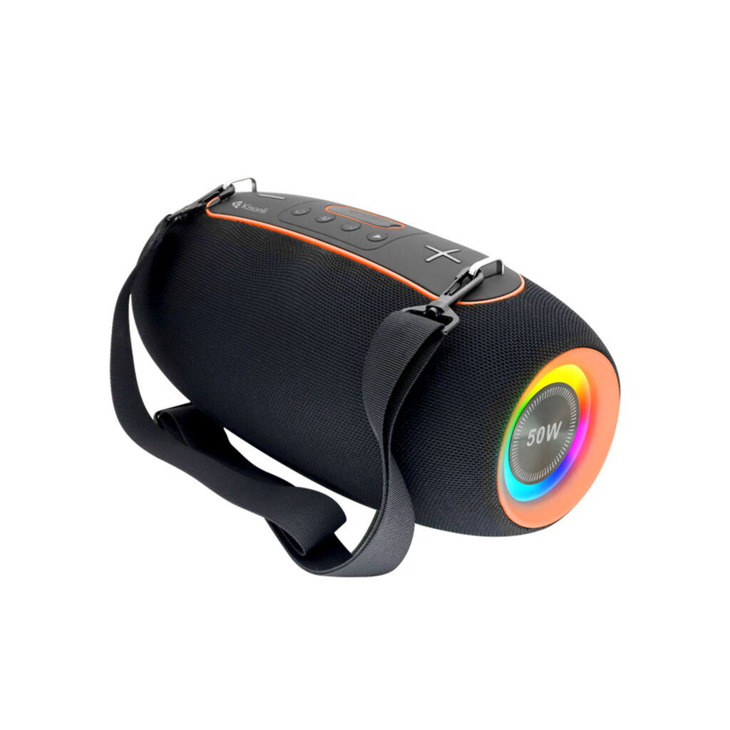 Kisonli K8 50W(30W*1+10W*2) BT/USB/TF/AUX/TWS/RGB/EQ Deep Bass Subwoofer Large Speaker