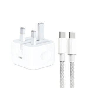 IPHONE 15 PRO MAX 3 PIN (UK PIN) 35W USB-C POWER ADAPTER WITH USB-C TO C CABLE (Without Packing)